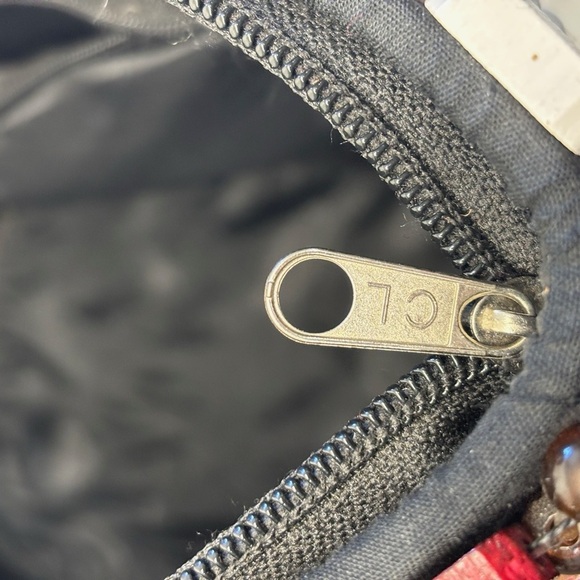African Beaded Structured Handbag Red White Black - Picture 7 of 11